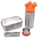 Einschulungs-Set: JuNikis Lunchbox + Trinkflasche isoliert 420ml Orange