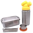 Einschulungs-Set: JuNikis Lunchbox + Trinkflasche isoliert 420ml Gelb