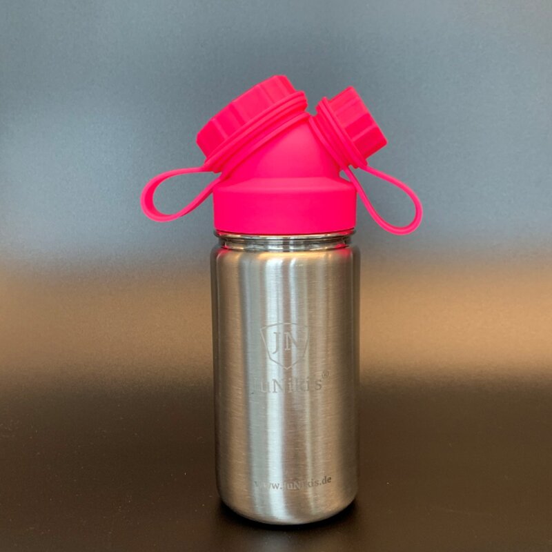 JuNikis eco line isolierte Edelstahl Trinkflasche 420ml - Teefilter ergnzbar - Pink