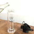 JuNikis Trinkflasche aus Glas - handmade - praktische Weithals-Glasflasche mit Trinkffnung - in Grn
