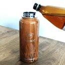 INSULATED STAINLESS STEEL FLASK // 32OZ // TEAK