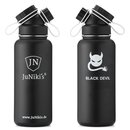 Partner-Set zum Sparpreis: Exklusive JuNikis Trinkflaschen XL aus Edelstahl Vakuum-isoliert 1L/32oz &ndash; limitierte Sondereditionen
